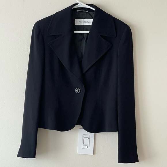 Intrend Made In Italy Peplum One Button Blazer Size 10 - Picture 1 of 11